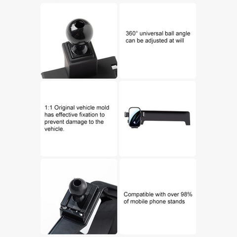 Car Screen Phone Holder Mount with Extension Arm, For Tesla Model 3 19-22 / Model Y 21-24 15 inch, For Tesla Model 3 / Model Y 23-25 15.4 inch, For Tesla Model X / Model S 23-24 17 inch