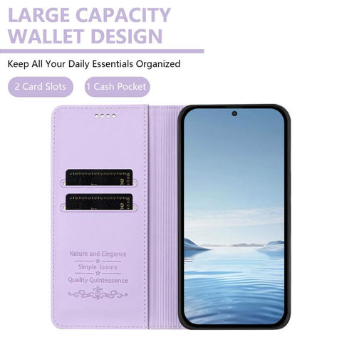 Strong Magnetic Dual Butterfly RFID Vegan Leather Phone Case, For Galaxy S20