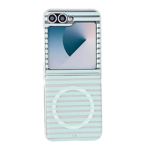 PC Matte Striped Magnetic Phone Case, For Samsung Galaxy Z Flip7 FE / Flip6, For Samsung Galaxy Z Flip7 5G, For Samsung Galaxy Z Flip5 5G