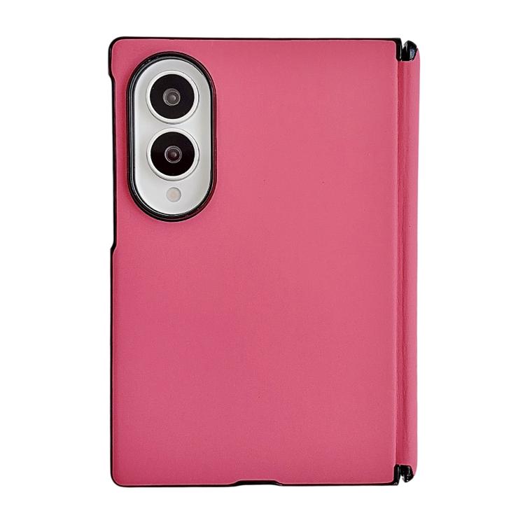 Integrated Magnetic Axis Solid Color Leather Texture Phone Case, For Galaxy Z Fold8 5G, For Samsung Galaxy Z Flip7