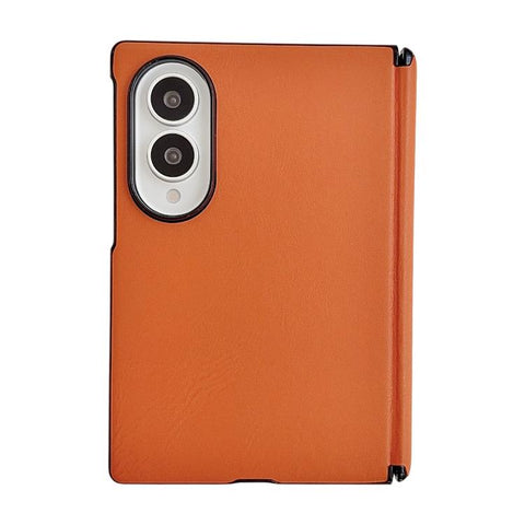Integrated Magnetic Axis Solid Color Leather Texture Phone Case, For Galaxy Z Fold8 5G, For Samsung Galaxy Z Flip7