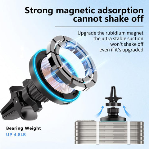 JLM-101 Qi 15W Magnetic Car Wireless Charger Phone Holder with Cable