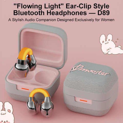 D MOOSTER D89 Clip-On Smart AI Wireless Bluetooth Earphones