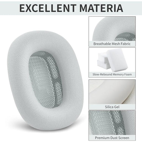 XDcase 1 Pair Mesh Fabric Magnetic Replacement Sponge Ear Pads, For AirPods Max