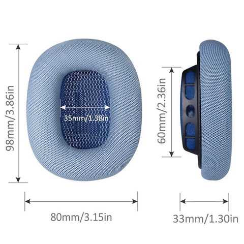 XDcase 1 Pair Mesh Fabric Magnetic Replacement Sponge Ear Pads, For AirPods Max