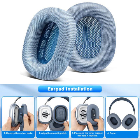 XDcase 1 Pair Mesh Fabric Magnetic Replacement Sponge Ear Pads, For AirPods Max