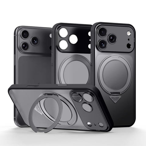 SULADA Transforms Into 17 Pro Semi-Transparent Matte Rotation Magnetic Holder Phone Case, For iPhone 18 Pro, For iPhone 18 Pro Max, For iPhone 17 Pro Max, For iPhone 17 Pro, For iPhone 16 Pro Max, For iPhone 16 Pro