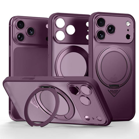 SULADA Transforms Into 17 Pro Semi-Transparent Matte Rotation Magnetic Holder Phone Case, For iPhone 18 Pro, For iPhone 18 Pro Max, For iPhone 17 Pro Max, For iPhone 17 Pro, For iPhone 16 Pro Max, For iPhone 16 Pro
