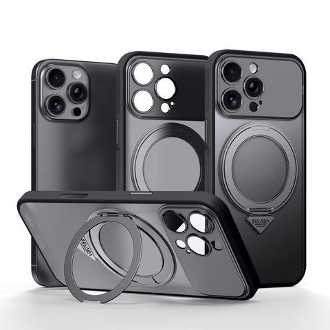 SULADA Transforms Into 17 Pro Semi-Transparent Matte Rotation Magnetic Holder Phone Case, For iPhone 18 Pro, For iPhone 18 Pro Max, For iPhone 17 Pro Max, For iPhone 17 Pro, For iPhone 16 Pro Max, For iPhone 16 Pro
