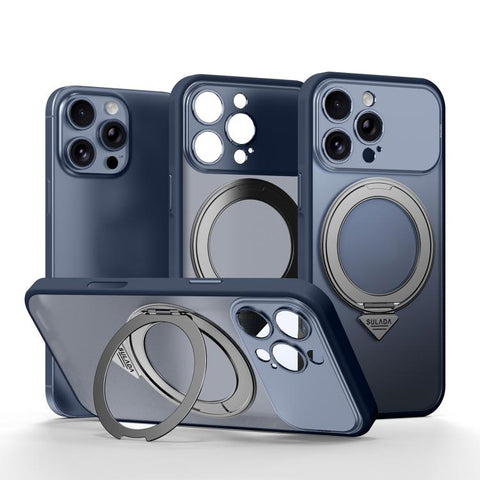 SULADA Transforms Into 17 Pro Semi-Transparent Matte Rotation Magnetic Holder Phone Case, For iPhone 18 Pro, For iPhone 18 Pro Max, For iPhone 17 Pro Max, For iPhone 17 Pro, For iPhone 16 Pro Max, For iPhone 16 Pro