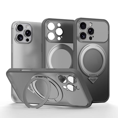 SULADA Transforms Into 17 Pro Semi-Transparent Matte Rotation Magnetic Holder Phone Case, For iPhone 18 Pro, For iPhone 18 Pro Max, For iPhone 17 Pro Max, For iPhone 17 Pro, For iPhone 16 Pro Max, For iPhone 16 Pro