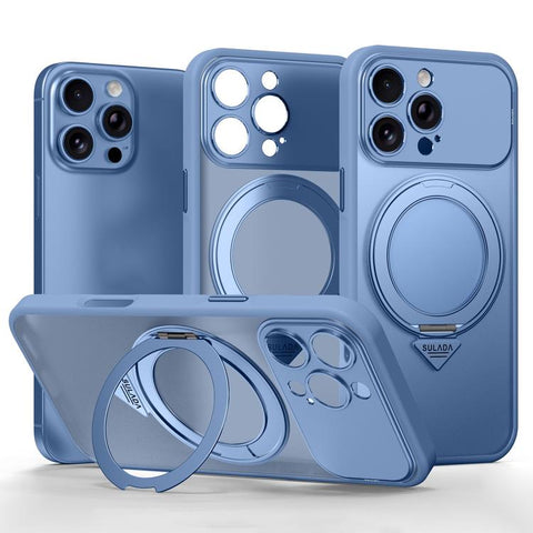 SULADA Transforms Into 17 Pro Semi-Transparent Matte Rotation Magnetic Holder Phone Case, For iPhone 18 Pro, For iPhone 18 Pro Max, For iPhone 17 Pro Max, For iPhone 17 Pro, For iPhone 16 Pro Max, For iPhone 16 Pro