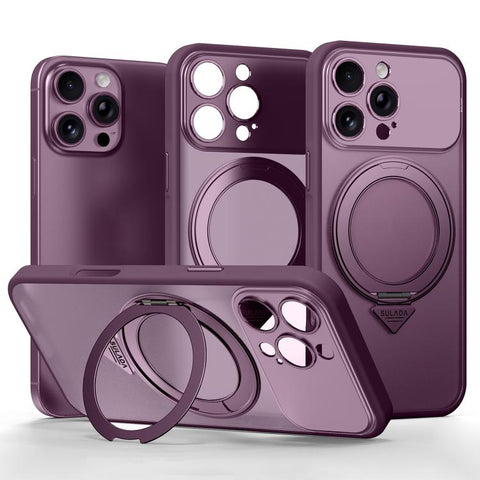 SULADA Transforms Into 17 Pro Semi-Transparent Matte Rotation Magnetic Holder Phone Case, For iPhone 18 Pro, For iPhone 18 Pro Max, For iPhone 17 Pro Max, For iPhone 17 Pro, For iPhone 16 Pro Max, For iPhone 16 Pro