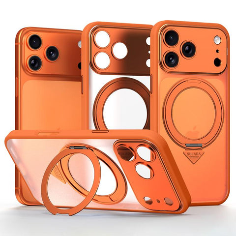 SULADA Transforms Into 17 Pro Semi-Transparent Matte Rotation Magnetic Holder Phone Case, For iPhone 18 Pro, For iPhone 18 Pro Max, For iPhone 17 Pro Max, For iPhone 17 Pro, For iPhone 16 Pro Max, For iPhone 16 Pro