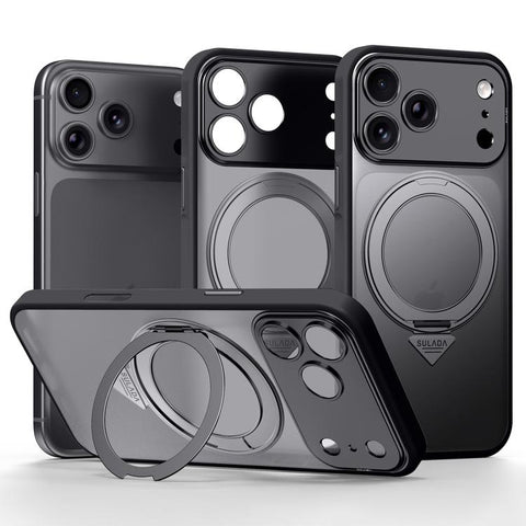 SULADA Transforms Into 17 Pro Semi-Transparent Matte Rotation Magnetic Holder Phone Case, For iPhone 18 Pro, For iPhone 18 Pro Max, For iPhone 17 Pro Max, For iPhone 17 Pro, For iPhone 16 Pro Max, For iPhone 16 Pro