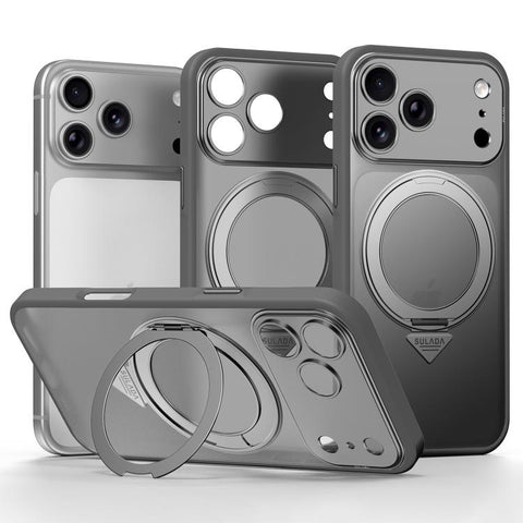 SULADA Transforms Into 17 Pro Semi-Transparent Matte Rotation Magnetic Holder Phone Case, For iPhone 18 Pro, For iPhone 18 Pro Max, For iPhone 17 Pro Max, For iPhone 17 Pro, For iPhone 16 Pro Max, For iPhone 16 Pro