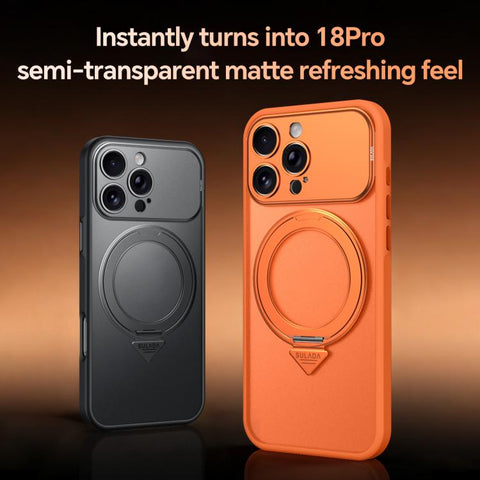 SULADA Transforms Into 17 Pro Semi-Transparent Matte Rotation Magnetic Holder Phone Case, For iPhone 18 Pro, For iPhone 18 Pro Max, For iPhone 17 Pro Max, For iPhone 17 Pro, For iPhone 16 Pro Max, For iPhone 16 Pro