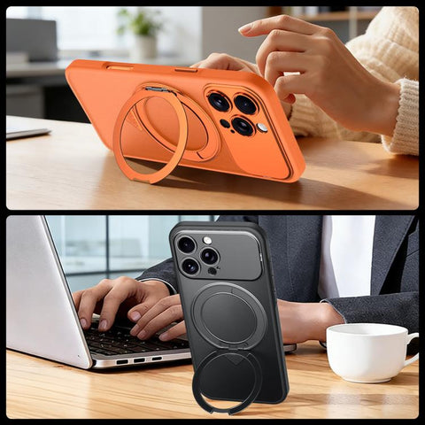SULADA Transforms Into 17 Pro Semi-Transparent Matte Rotation Magnetic Holder Phone Case, For iPhone 18 Pro, For iPhone 18 Pro Max, For iPhone 17 Pro Max, For iPhone 17 Pro, For iPhone 16 Pro Max, For iPhone 16 Pro