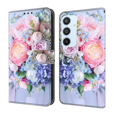Crystal-Like Painted Vegan Leather Phone Case, For Samsung Galaxy A24 4G, For Samsung Galaxy A14 5G / 4G, For Samsung Galaxy A54 5G