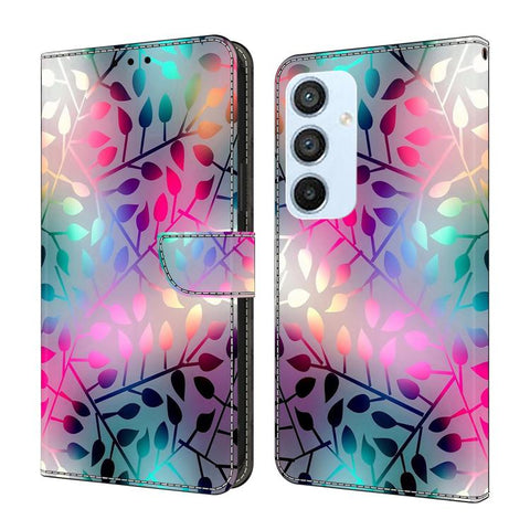 Crystal-Like Painted Vegan Leather Phone Case, For Samsung Galaxy A24 4G, For Samsung Galaxy A14 5G / 4G, For Samsung Galaxy A54 5G