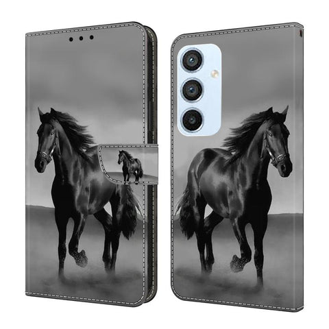 Crystal-Like Painted Vegan Leather Phone Case, For Samsung Galaxy A24 4G, For Samsung Galaxy A14 5G / 4G, For Samsung Galaxy A54 5G