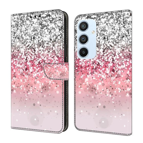 Crystal-Like Painted Vegan Leather Phone Case, For Samsung Galaxy A24 4G, For Samsung Galaxy A14 5G / 4G, For Samsung Galaxy A54 5G