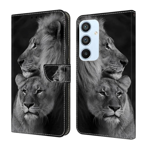 Crystal-Like Painted Vegan Leather Phone Case, For Samsung Galaxy A24 4G, For Samsung Galaxy A14 5G / 4G, For Samsung Galaxy A54 5G