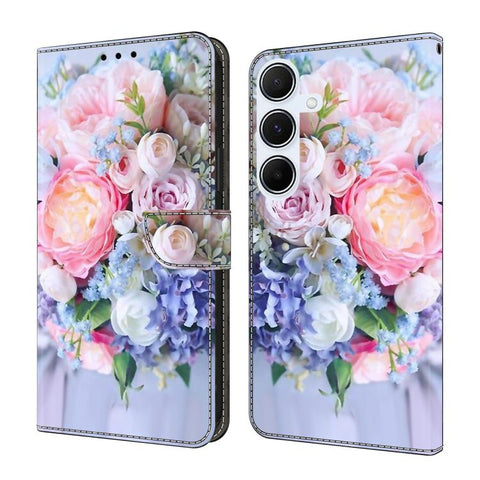 Crystal-Like Painted Vegan Leather Phone Case, For Samsung Galaxy A24 4G, For Samsung Galaxy A14 5G / 4G, For Samsung Galaxy A54 5G
