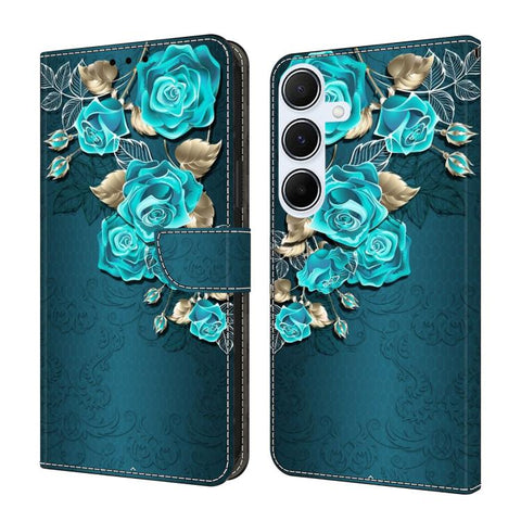 Crystal-Like Painted Vegan Leather Phone Case, For Samsung Galaxy A24 4G, For Samsung Galaxy A14 5G / 4G, For Samsung Galaxy A54 5G