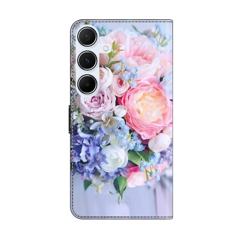 Crystal-Like Painted Vegan Leather Phone Case, For Samsung Galaxy A24 4G, For Samsung Galaxy A14 5G / 4G, For Samsung Galaxy A54 5G