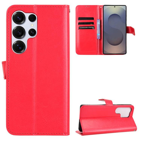 Retro Crazy Horse Texture Vegan Leather Phone Case, For Galaxy S27 Ultra 5G, For Galaxy S27 Pro 5G, For Galaxy S26 FE 5G, For Samsung Galaxy S26+ 5G, For Samsung Galaxy S26 Ultra 5G, For Samsung Galaxy S26 5G