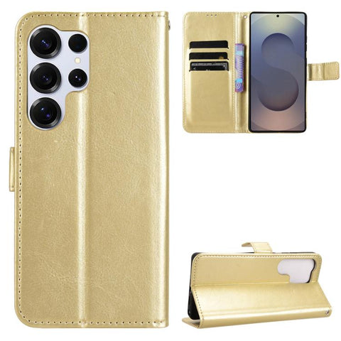 Retro Crazy Horse Texture Vegan Leather Phone Case, For Galaxy S27 Ultra 5G, For Galaxy S27 Pro 5G, For Galaxy S26 FE 5G, For Samsung Galaxy S26+ 5G, For Samsung Galaxy S26 Ultra 5G, For Samsung Galaxy S26 5G