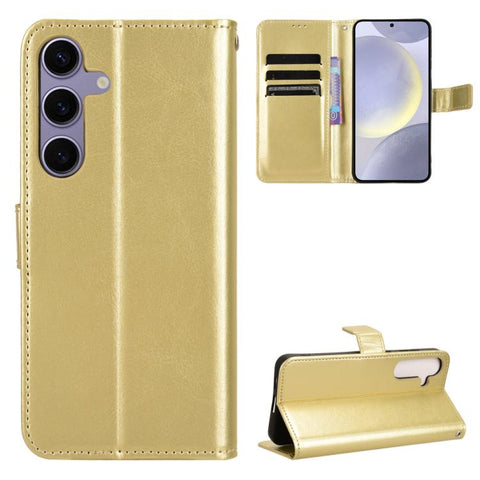 Retro Crazy Horse Texture Vegan Leather Phone Case, For Galaxy S27 Ultra 5G, For Galaxy S27 Pro 5G, For Galaxy S26 FE 5G, For Samsung Galaxy S26+ 5G, For Samsung Galaxy S26 Ultra 5G, For Samsung Galaxy S26 5G