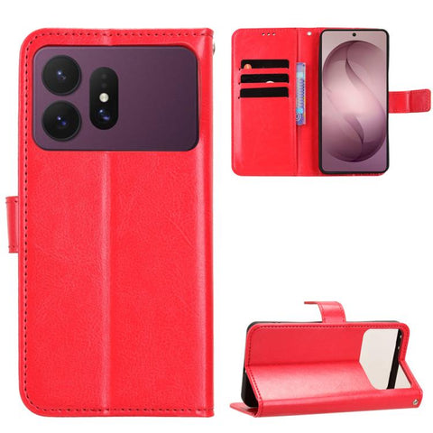 Retro Crazy Horse Texture Vegan Leather Phone Case, For Galaxy S27 Ultra 5G, For Galaxy S27 Pro 5G, For Galaxy S26 FE 5G, For Samsung Galaxy S26+ 5G, For Samsung Galaxy S26 Ultra 5G, For Samsung Galaxy S26 5G