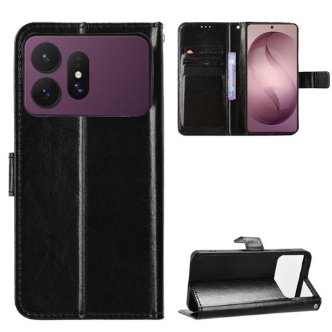 Retro Crazy Horse Texture Vegan Leather Phone Case, For Galaxy S27 Ultra 5G, For Galaxy S27 Pro 5G, For Galaxy S26 FE 5G, For Samsung Galaxy S26+ 5G, For Samsung Galaxy S26 Ultra 5G, For Samsung Galaxy S26 5G