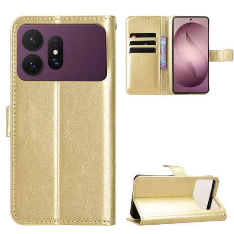 Retro Crazy Horse Texture Vegan Leather Phone Case, For Galaxy S27 Ultra 5G, For Galaxy S27 Pro 5G, For Galaxy S26 FE 5G, For Samsung Galaxy S26+ 5G, For Samsung Galaxy S26 Ultra 5G, For Samsung Galaxy S26 5G