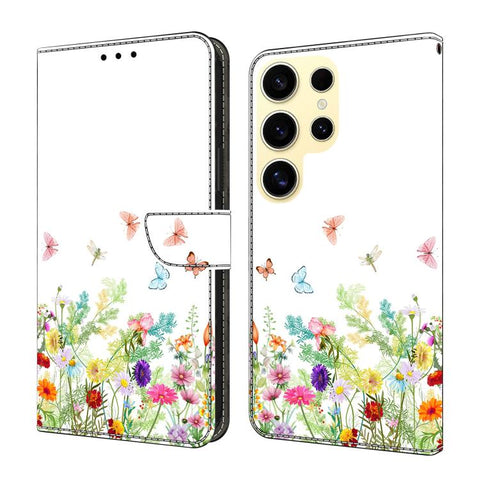 Crystal-Like Painted Vegan Leather Phone Case, For Samsung Galaxy S23 Ultra 5G, For Samsung Galaxy S23+ 5G