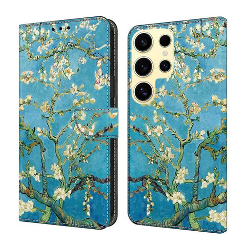 Crystal-Like Painted Vegan Leather Phone Case, For Samsung Galaxy S23 Ultra 5G, For Samsung Galaxy S23+ 5G