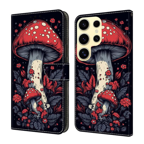 Crystal-Like Painted Vegan Leather Phone Case, For Samsung Galaxy S24 FE 5G, For Samsung Galaxy S24 Ultra 5G