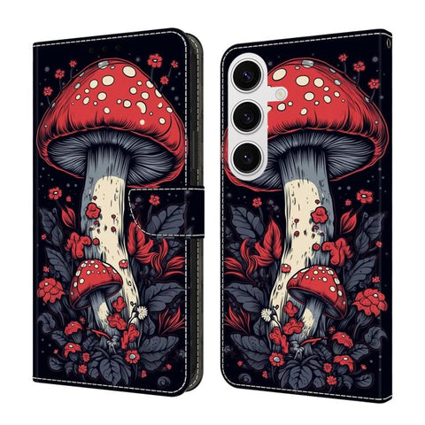 Crystal-Like Painted Vegan Leather Phone Case, For Samsung Galaxy S26 5G, For Samsung Galaxy S25 FE 5G