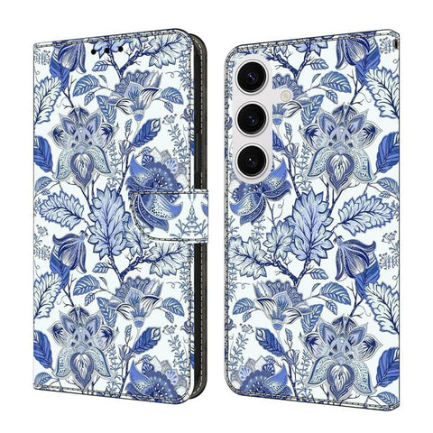 Crystal-Like Painted Vegan Leather Phone Case, For Samsung Galaxy S26 5G, For Samsung Galaxy S25 FE 5G