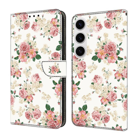Crystal-Like Painted Vegan Leather Phone Case, For Samsung Galaxy S26 5G, For Samsung Galaxy S25 FE 5G