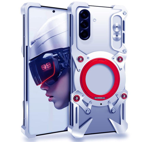Rotating Bracket Hollow Metal Phone Case with Lanyard, For Samsung Galaxy A57 5G, For Samsung Galaxy A37 5G, For Galaxy A27 5G, For Samsung Galaxy A17 5G / 4G, For Samsung Galaxy A56 5G, For Samsung Galaxy A26 5G, For Samsung Galaxy A36 5G             ...