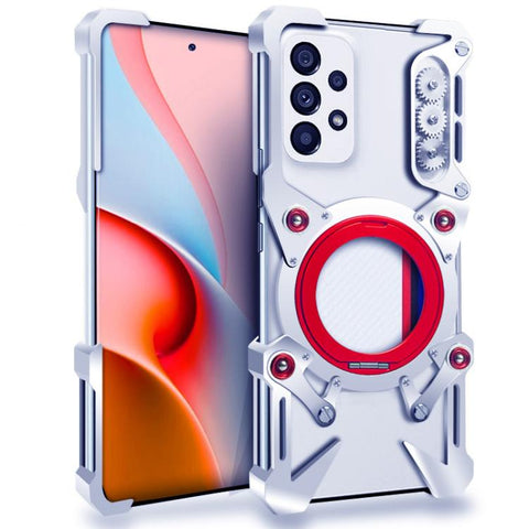 Rotating Bracket Hollow Metal Phone Case with Lanyard, For Samsung Galaxy A57 5G, For Samsung Galaxy A37 5G, For Galaxy A27 5G, For Samsung Galaxy A17 5G / 4G, For Samsung Galaxy A56 5G, For Samsung Galaxy A26 5G, For Samsung Galaxy A36 5G             ...