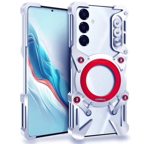 Rotating Bracket Hollow Metal Phone Case with Lanyard, For Samsung Galaxy A57 5G, For Samsung Galaxy A37 5G, For Galaxy A27 5G, For Samsung Galaxy A17 5G / 4G, For Samsung Galaxy A56 5G, For Samsung Galaxy A26 5G, For Samsung Galaxy A36 5G             ...