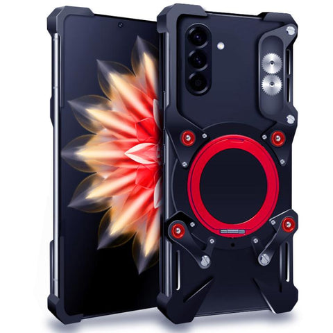 Rotating Bracket Hollow Metal Phone Case with Lanyard, For Samsung Galaxy A57 5G, For Samsung Galaxy A37 5G, For Galaxy A27 5G, For Samsung Galaxy A17 5G / 4G, For Samsung Galaxy A56 5G, For Samsung Galaxy A26 5G, For Samsung Galaxy A36 5G             ...