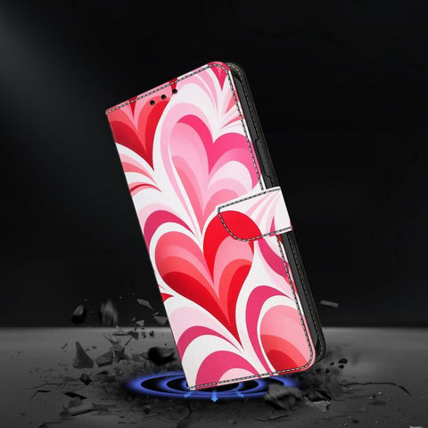 Crystal-Like Painted Vegan Leather Phone Case, For Samsung Galaxy S25 Ultra 5G, For Samsung Galaxy S24 FE 5G