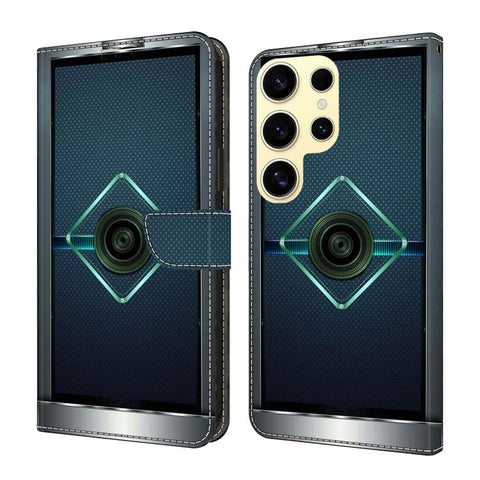 Crystal-Like Painted Vegan Leather Phone Case, For Samsung Galaxy S25 Ultra 5G, For Samsung Galaxy S24 FE 5G