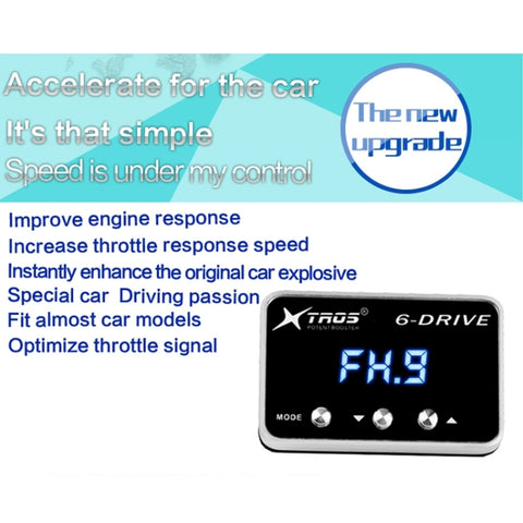 TROS TS-6Drive Potent Booster Electronic Throttle Controller, For Peugeot 206 2009+, For Peugeot 207 2009+, For Peugeot 208 2012+, For Peugeot 2008 2013+, For Peugeot 3008 2010+, For Peugeot 308 2009-2013, For Peugeot 407 2008+, For Peugeot Boxer 2011+...