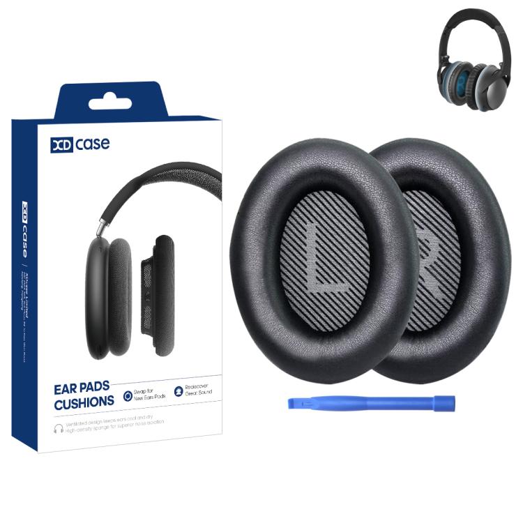 XDcase 1 Pair Protein Leather Headset Replacement Ear Pads with Prying Tool, For Bose QC15 / QC25 /  AE2